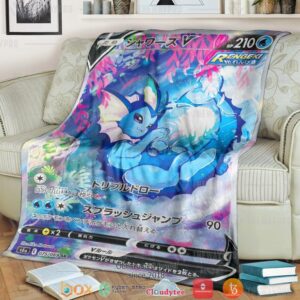 Anime Pokemon Evovling Skies Vaporeon Alternate Soft Blanket