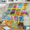 Anime Pokemon Ex Cards All Over Print Soft Blanket