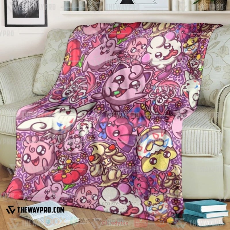 Anime Pokemon Fairy Blanket Anime Pokemon Fairy Blanket