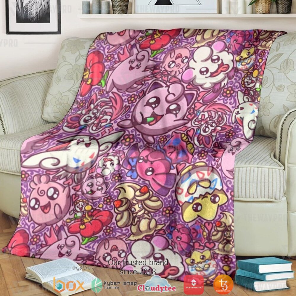 Anime Pokemon Fairy Soft Blanket Anime Pokemon Fairy Soft Blanket