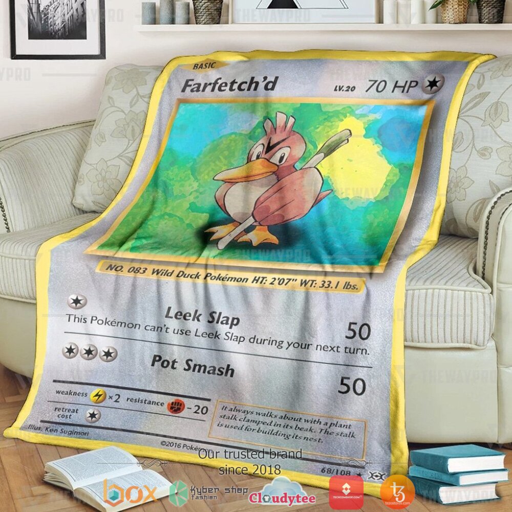 Anime Pokemon Farfetchd Evolutions Soft Blanket Anime Pokemon Farfetchd Evolutions Soft Blanket