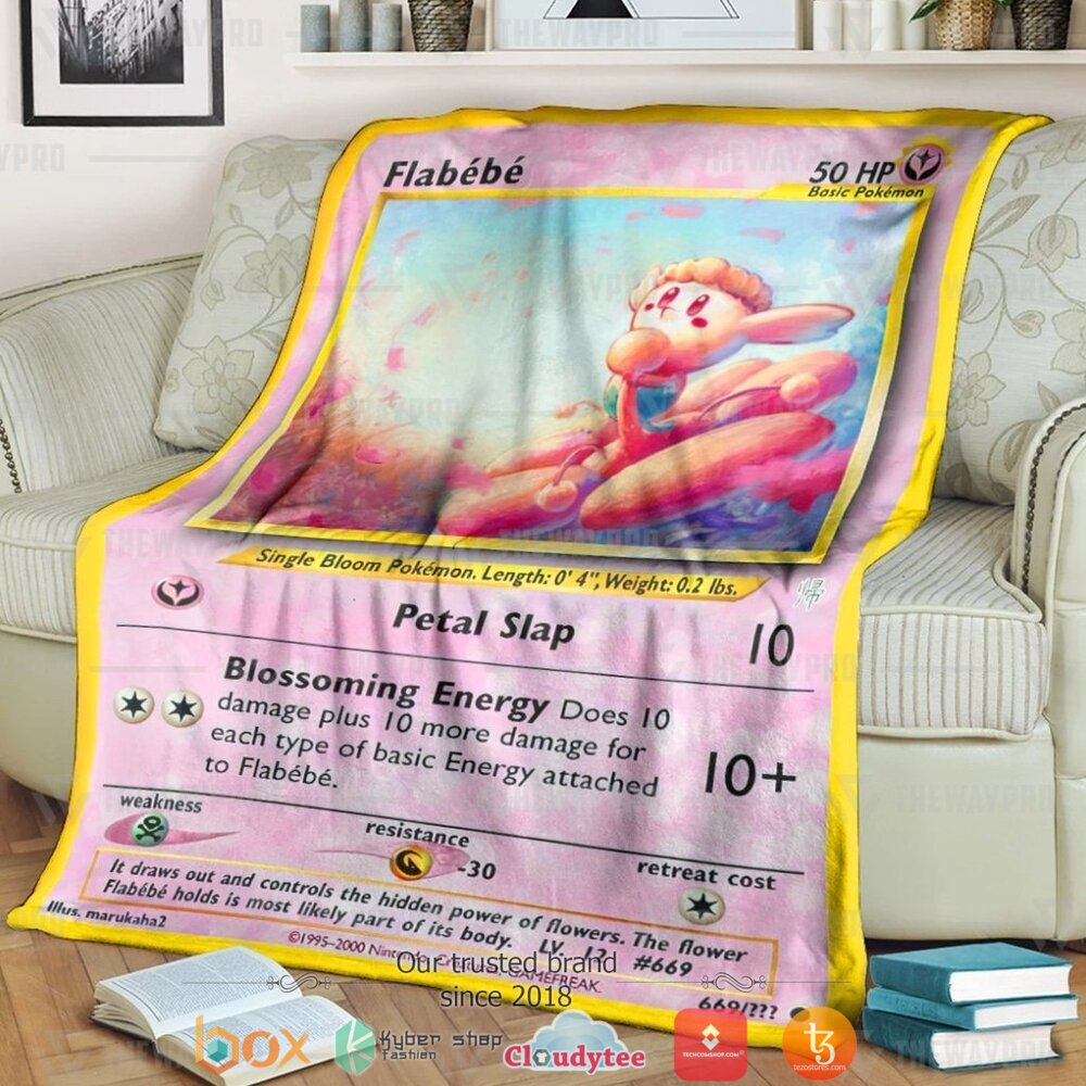 Anime Pokemon Flabebe Soft Blanket Anime Pokemon Flabebe Soft Blanket