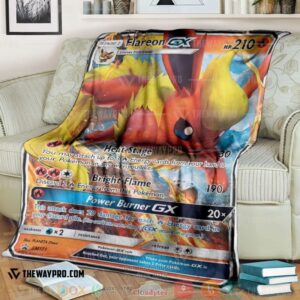 Anime Pokemon Flareon Gx Sun Moon Promos Soft Blanket 2