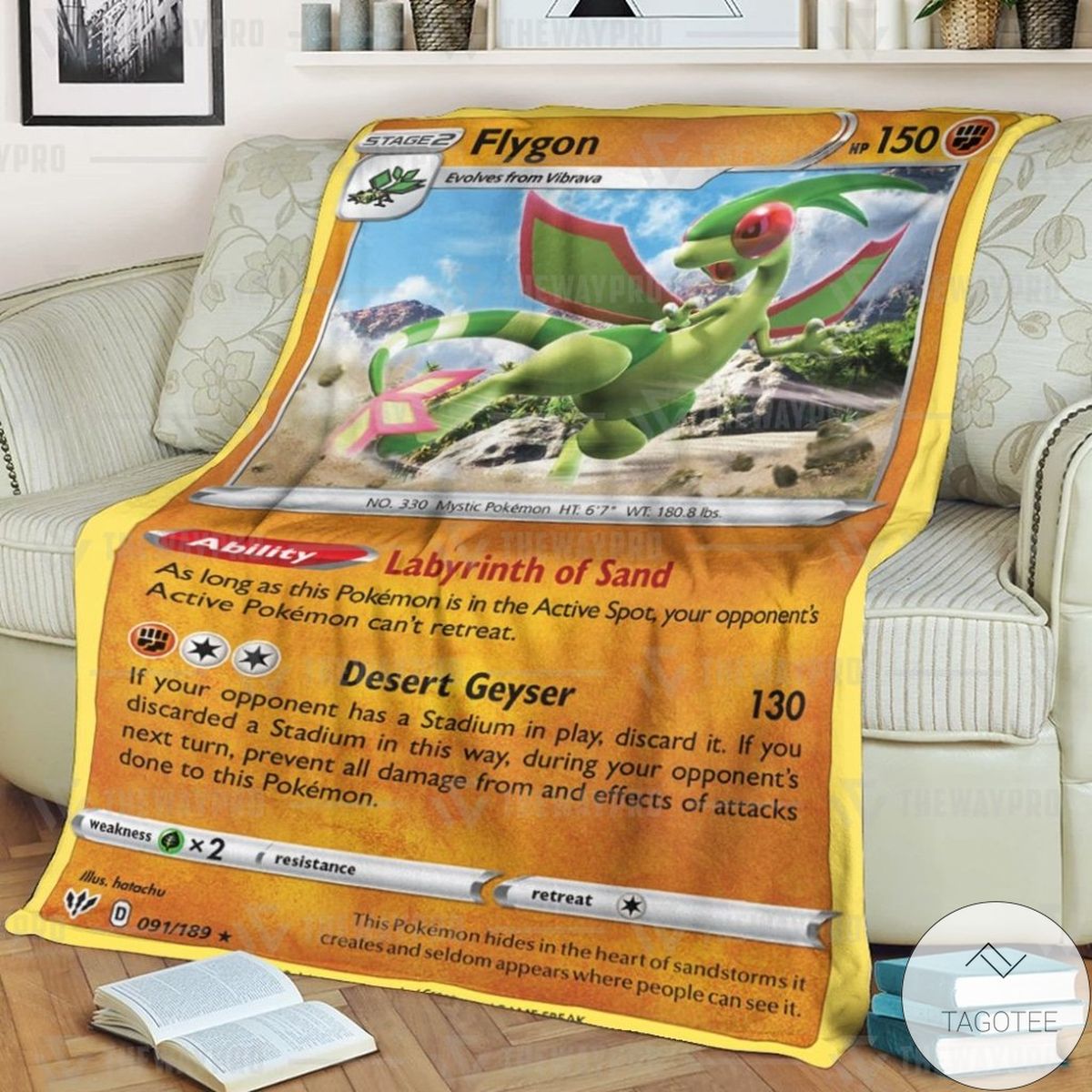 Anime Pokemon Flygon Darkness Ablaze Custom Blanket Anime Pokemon Flygon Darkness Ablaze Custom Blanket
