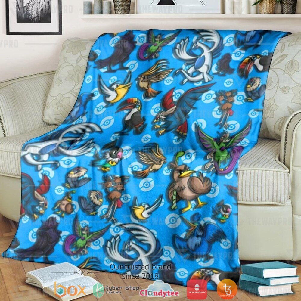 Anime Pokemon Flying Custim Soft Blanket 2 Anime Pokemon Flying Custim Soft Blanket 2