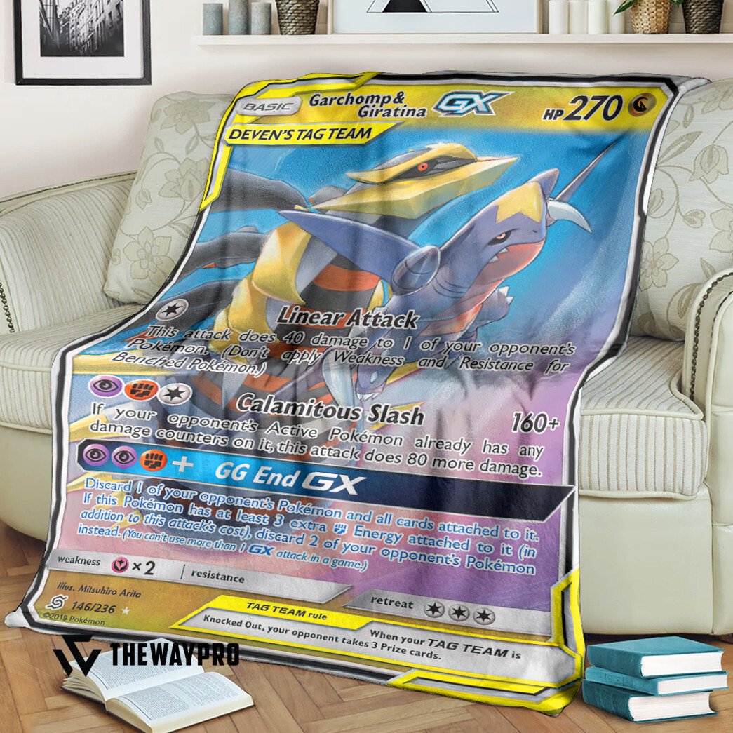 Anime Pokemon Garchomp And Giratina Gx Unified Minds Blanket Anime Pokemon Garchomp And Giratina Gx Unified Minds Blanket