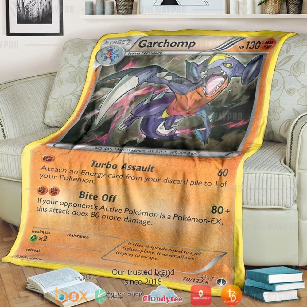 Anime Pokemon Garchomp Breakpoint Soft Blanket Anime Pokemon Garchomp Breakpoint Soft Blanket