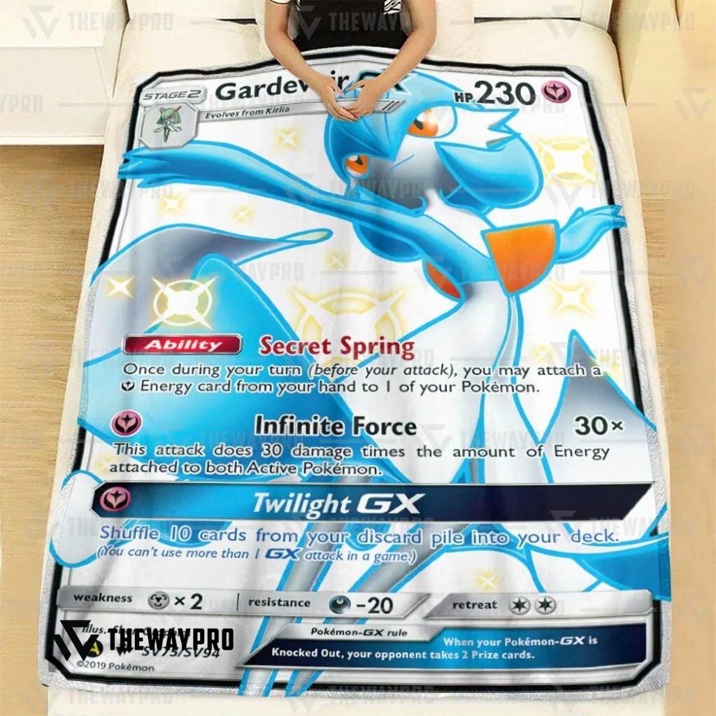 Anime Pokemon Gardevoir Custom Soft Blanket Anime Pokemon Gardevoir Custom Soft Blanket