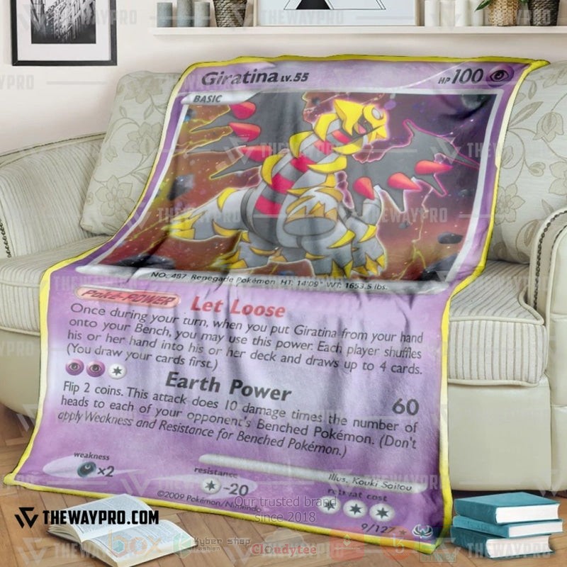 Anime Pokemon Giratina Platinum Blanket Anime Pokemon Giratina Platinum Blanket