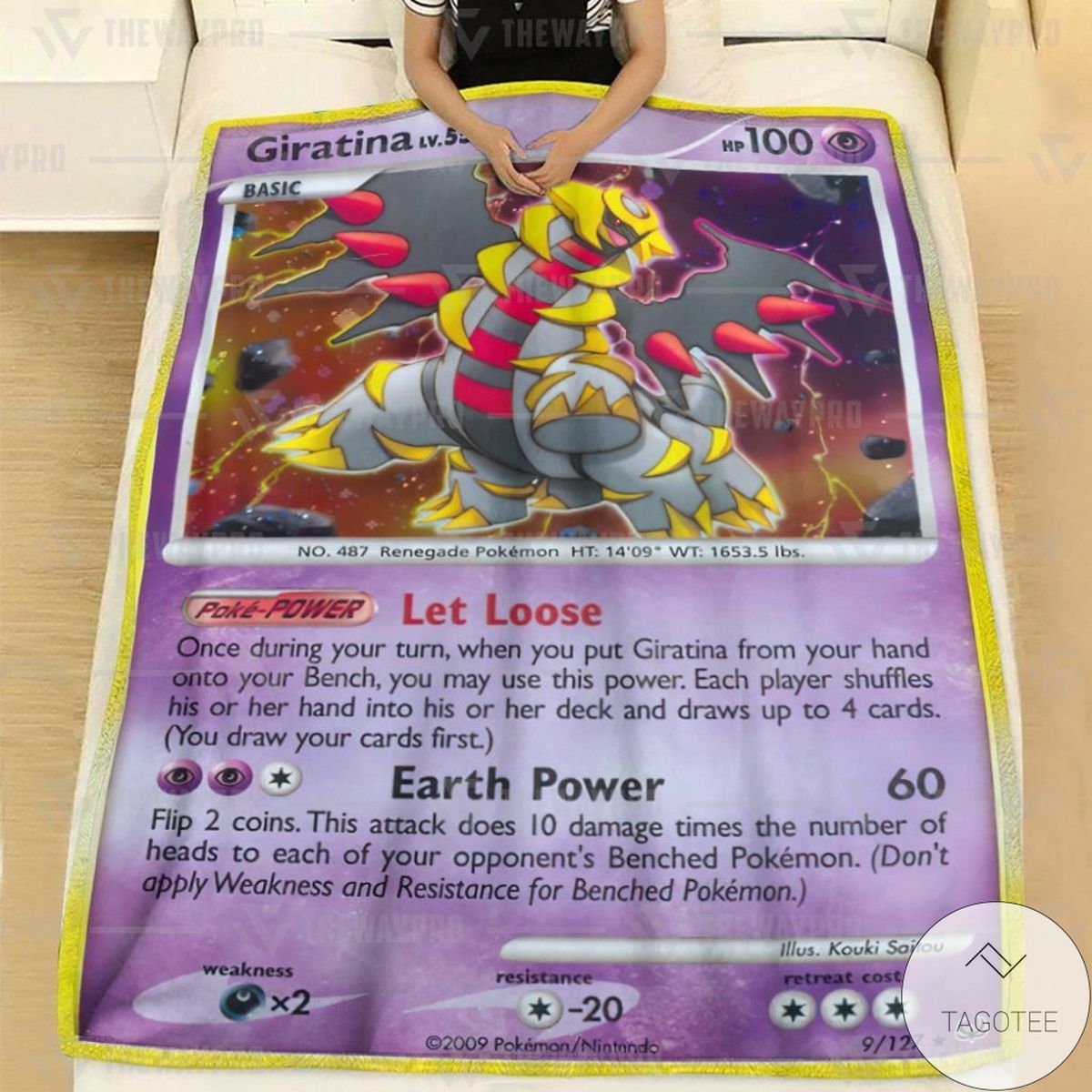 Anime Pokemon Giratina Platinum Custom Blanket Anime Pokemon Giratina Platinum Custom Blanket