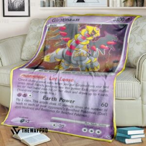 Anime Pokemon Giratina Platinum Custom Soft Blanket
