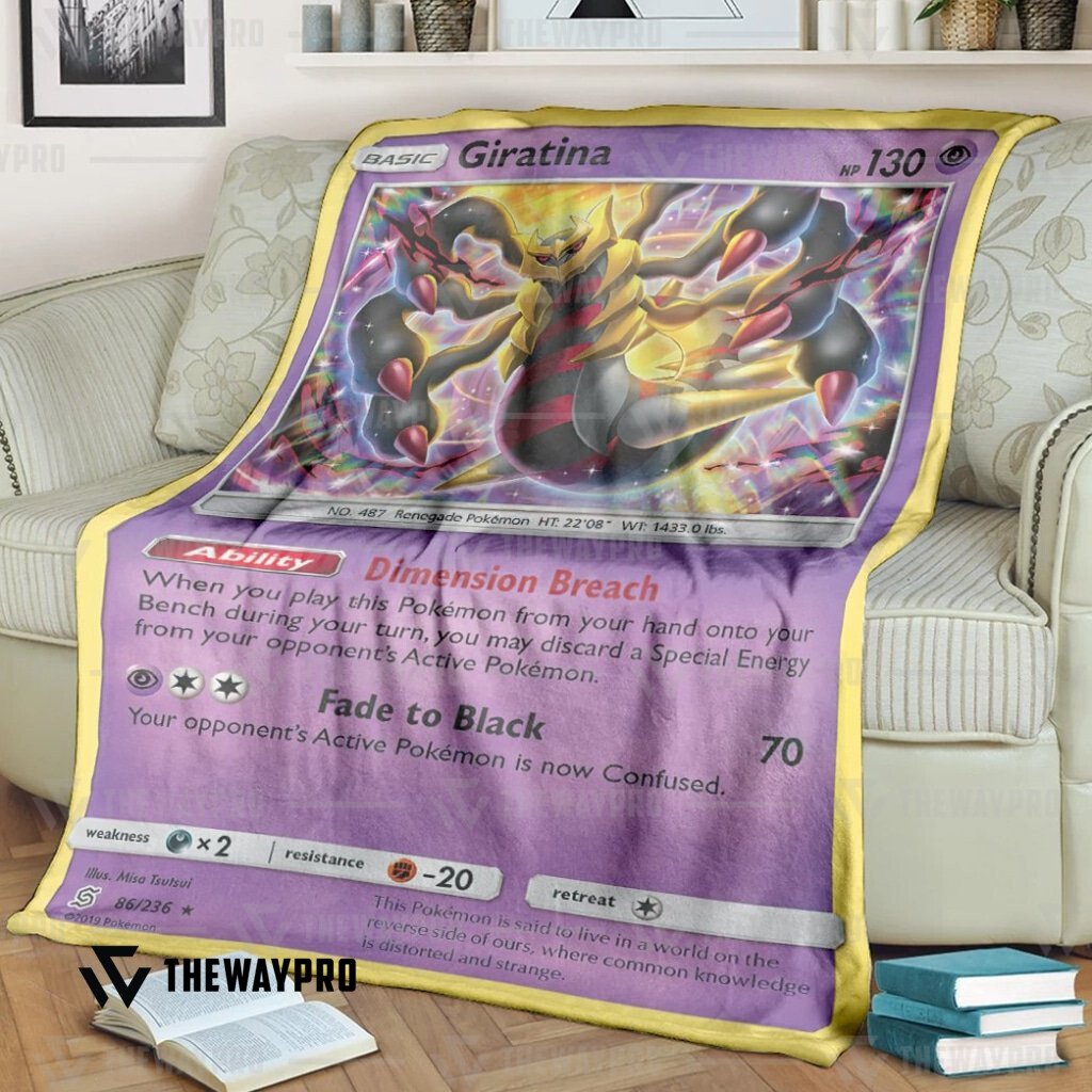 Anime Pokemon Giratina Unified Minds Custom Soft Blanket Anime Pokemon Giratina Unified Minds Custom Soft Blanket