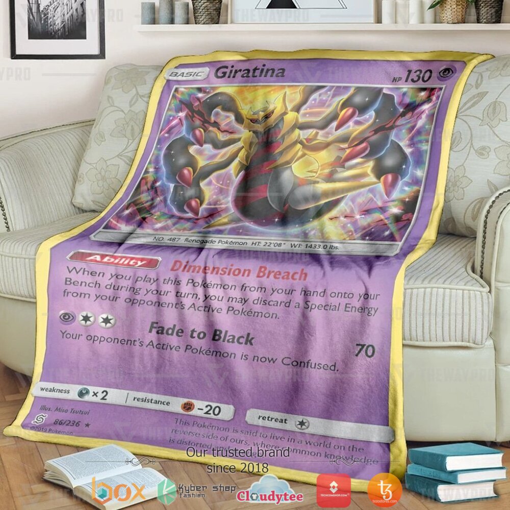 Anime Pokemon Giratina Unified Minds Soft Blanket Anime Pokemon Giratina Unified Minds Soft Blanket