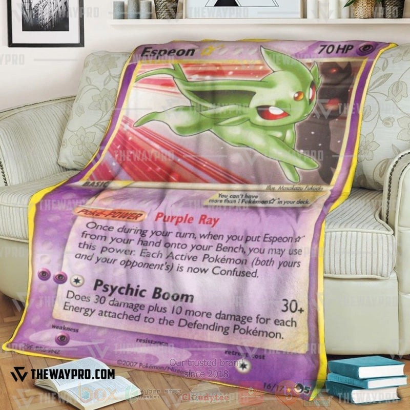 Anime Pokemon Gold Star Espeon Blanket Anime Pokemon Gold Star Espeon Blanket