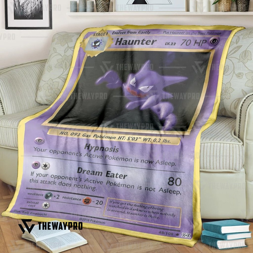Anime Pokemon Haunter Custom Soft Blanket 3 Anime Pokemon Haunter Custom Soft Blanket 3