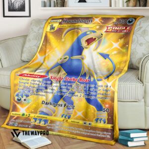 Anime Pokemon Houndoom Battle Styles Custom Blanket