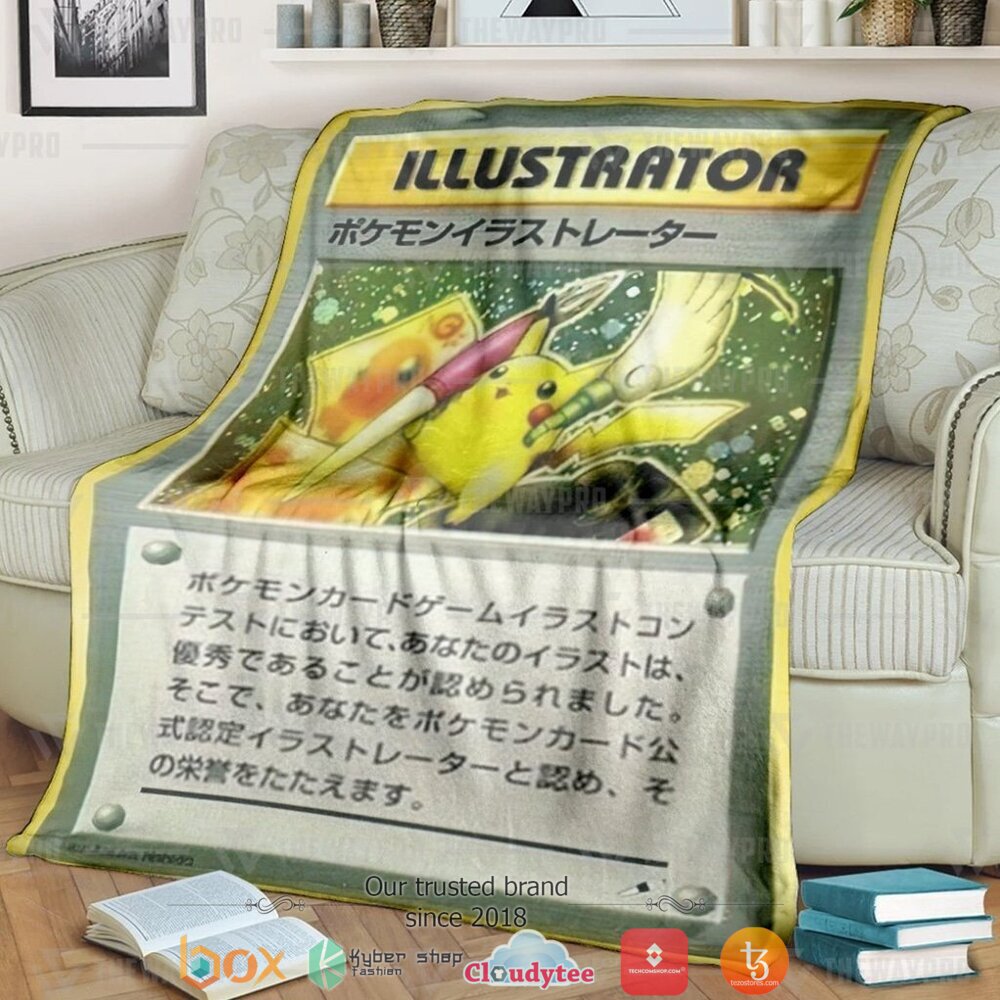 Anime Pokemon Illustrator Japanese Verse Soft Blanket Anime Pokemon Illustrator Japanese Verse Soft Blanket