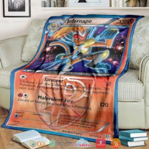 Anime Pokemon Infernape Plasma Storm Soft Blanket