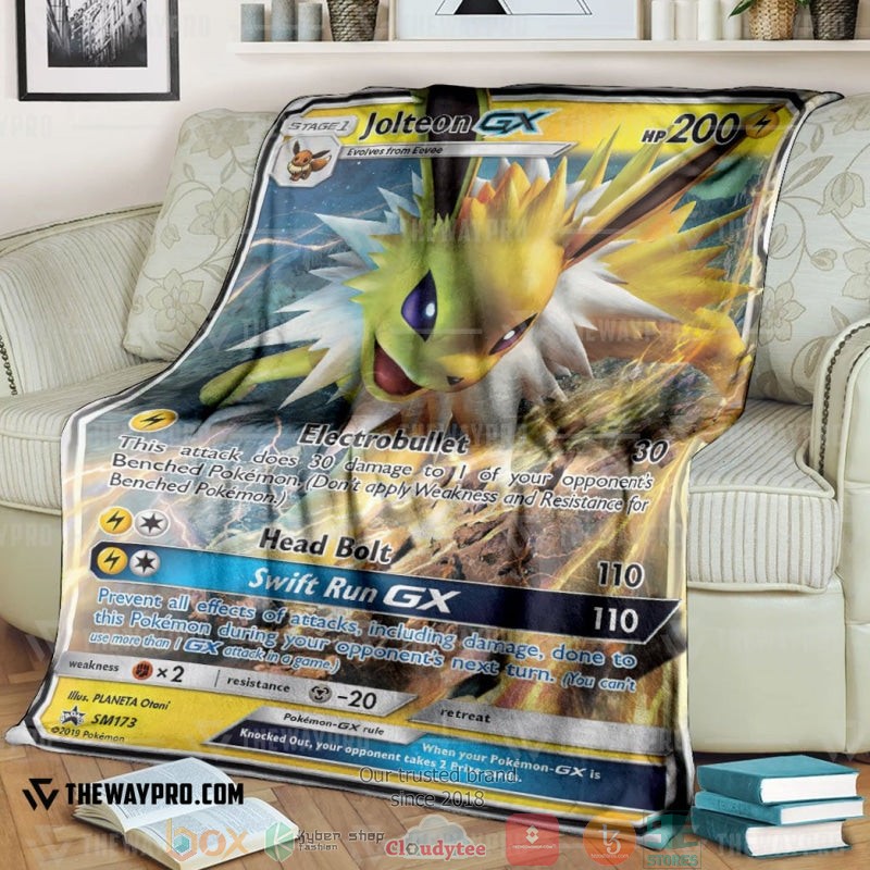 Anime Pokemon Jolteon Gx Sun Moon Promos Soft Blanket 2 Anime Pokemon Jolteon Gx Sun Moon Promos Soft Blanket 2