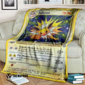 Anime Pokemon Jolteon Holo 1St Edition Blanket