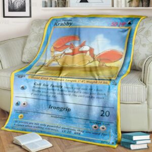 Anime Pokemon Krabby Blanket