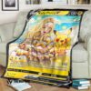 Anime Pokemon Kt Pikachu Custom Soft Blanket