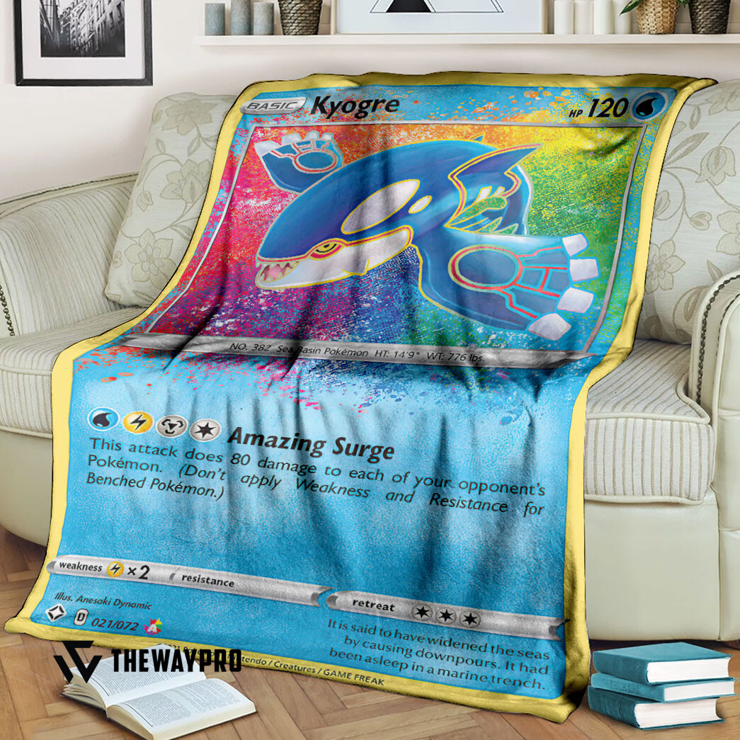 Anime Pokemon Kyogre Shining Fates Blanket Anime Pokemon Kyogre Shining Fates Blanket