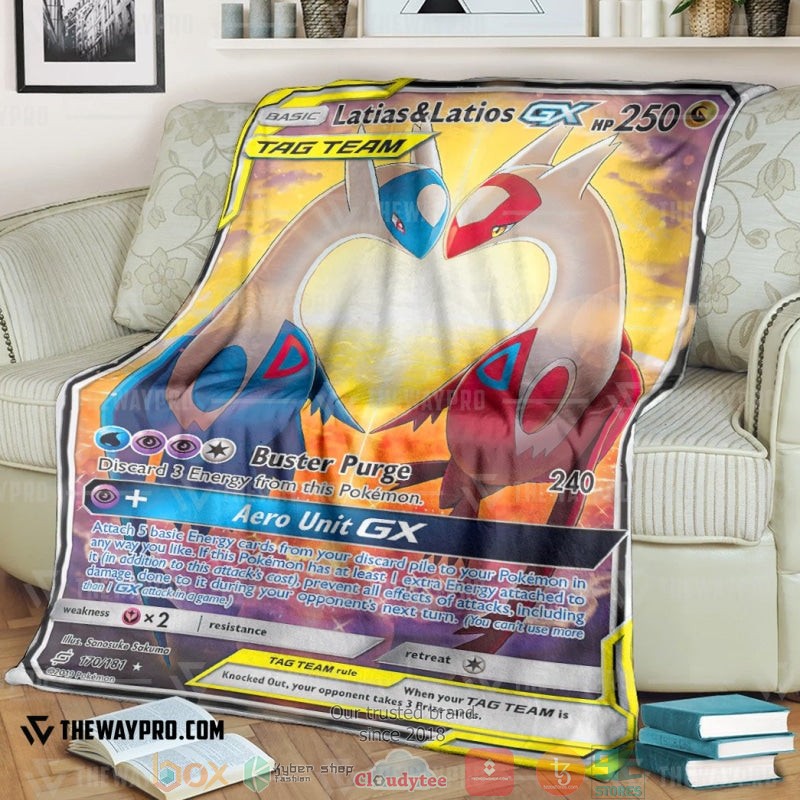 Anime Pokemon Latias Latios Gx Team Up Soft Blanket 2 Anime Pokemon Latias Latios Gx Team Up Soft Blanket 2
