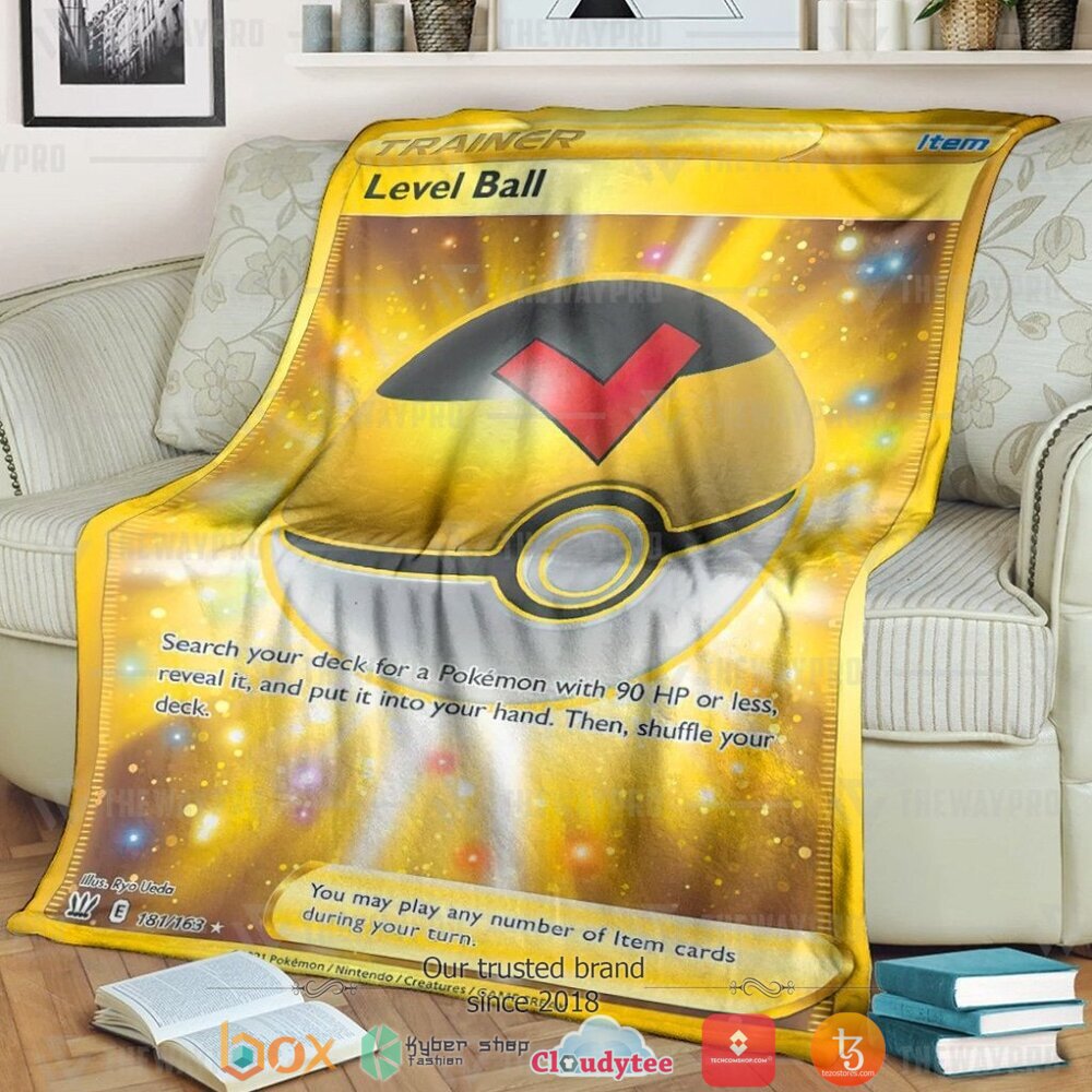 Anime Pokemon Level Ball Trainer Soft Blanket Anime Pokemon Level Ball Trainer Soft Blanket