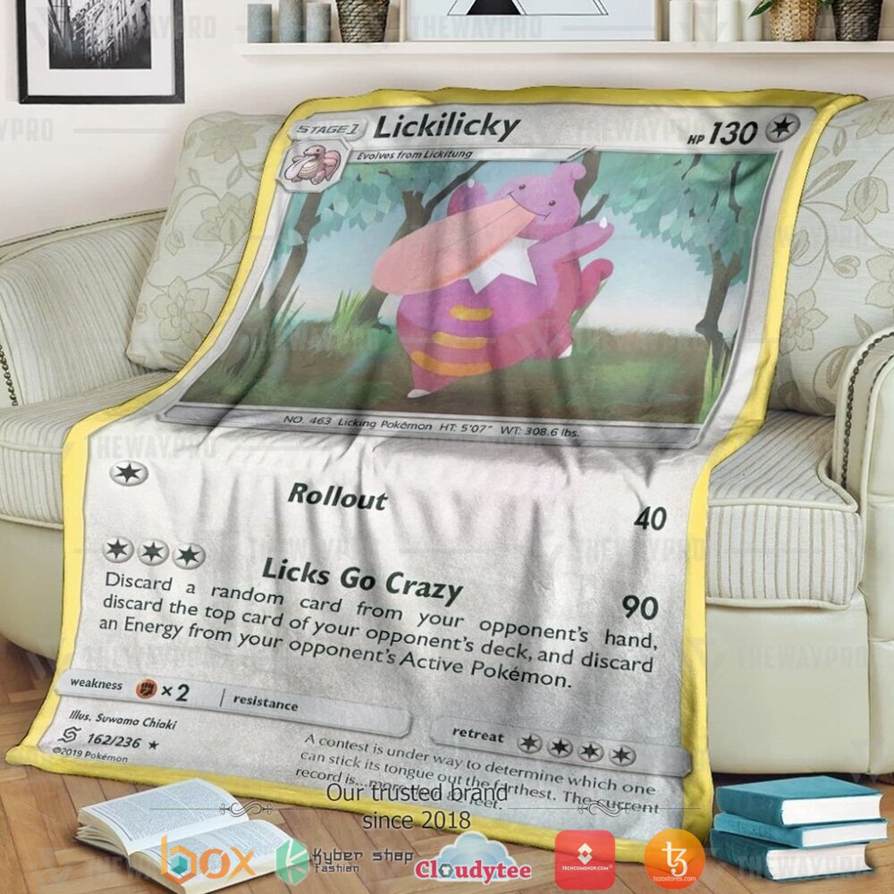 Anime Pokemon Lickilicky Soft Blanket Anime Pokemon Lickilicky Soft Blanket