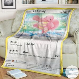 Anime Pokemon Lickitung Custom Blanket