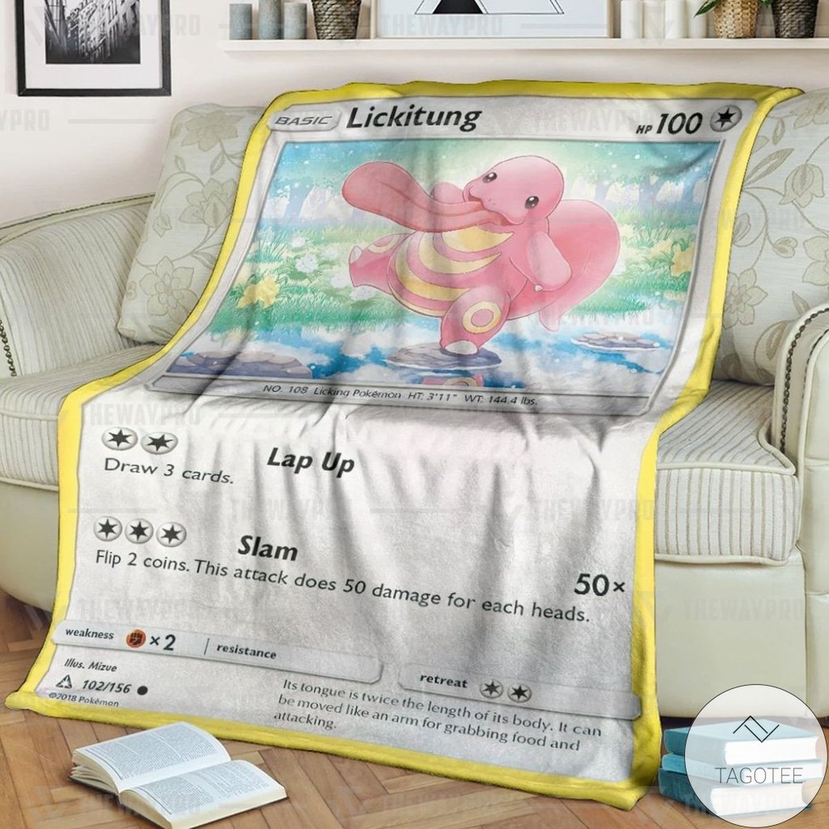 Anime Pokemon Lickitung Custom Blanket Anime Pokemon Lickitung Custom Blanket