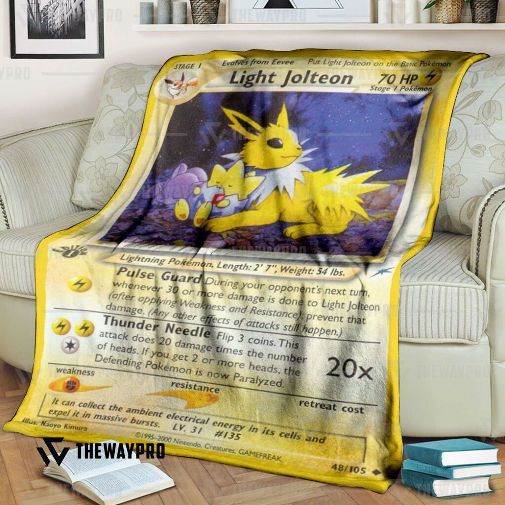 Anime Pokemon Light Jolteon 1St Edition Blanket Anime Pokemon Light Jolteon 1St Edition Blanket