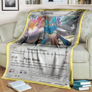 Anime Pokemon Lucario Xy Fates Collide Custom Blanket And Quilt