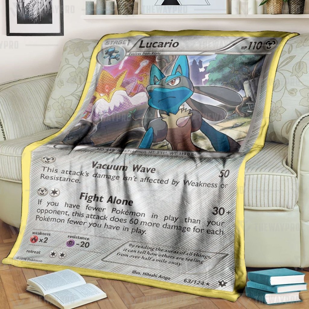 Anime Pokemon Lucario Xy Fates Collide Custom Blanket And Quilt Anime Pokemon Lucario Xy Fates Collide Custom Blanket And Quilt