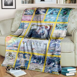 Anime Pokemon Lugia Cards Version 2 Blanket