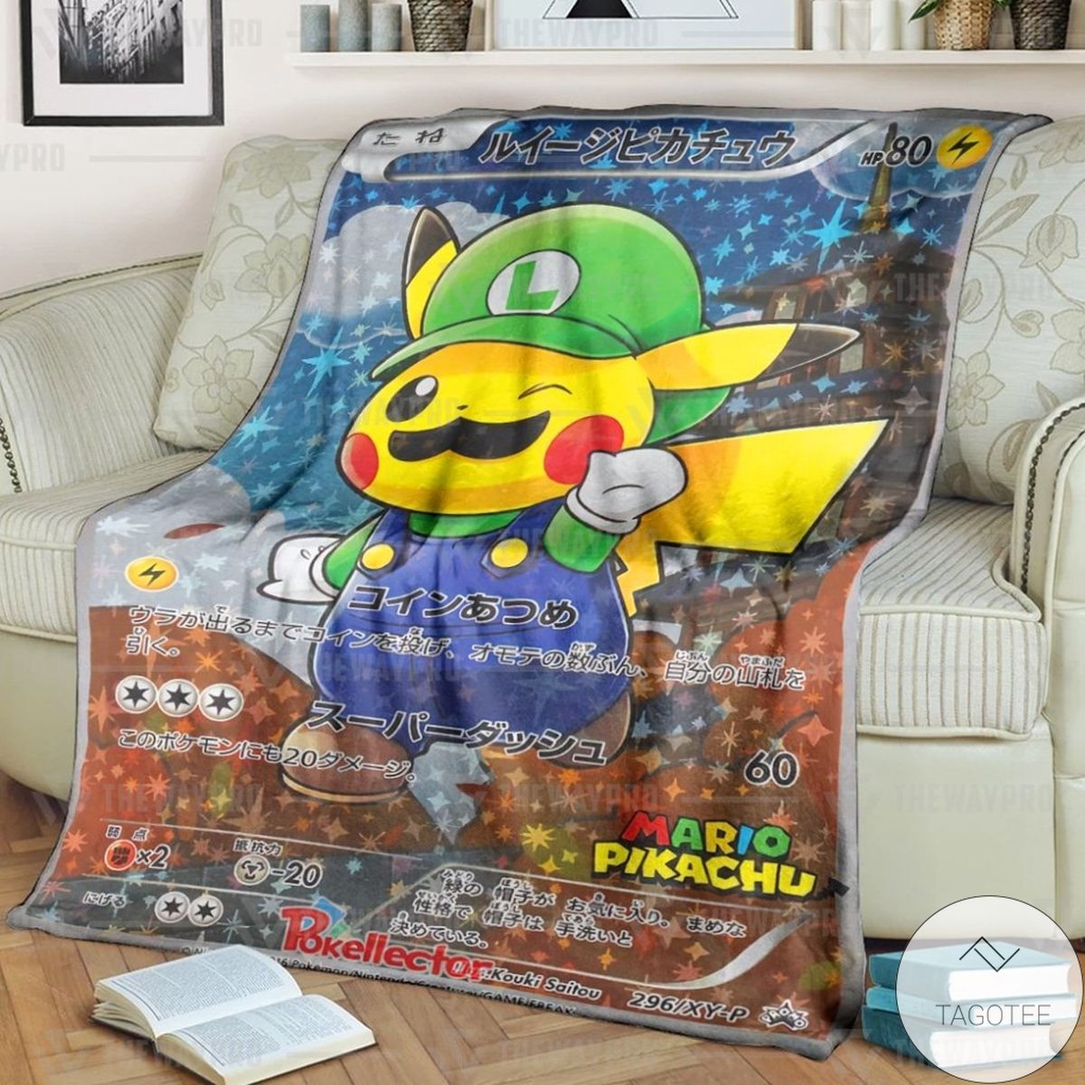 Anime Pokemon Luigi Pikachu Custom Blanket Anime Pokemon Luigi Pikachu Custom Blanket
