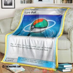 Anime Pokemon Lure Ball Trainer Soft Blanket 2