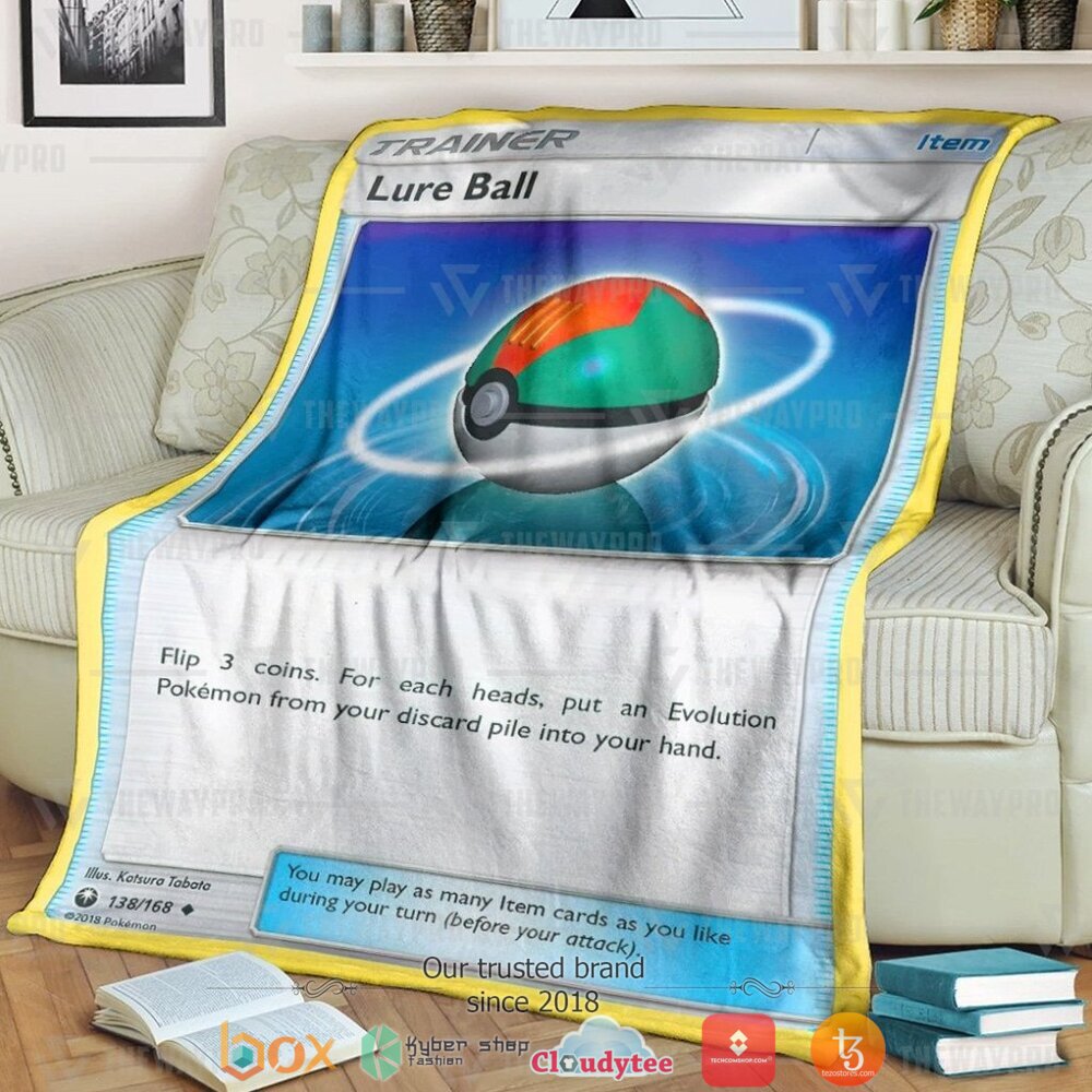 Anime Pokemon Lure Ball Trainer Soft Blanket Anime Pokemon Lure Ball Trainer Soft Blanket