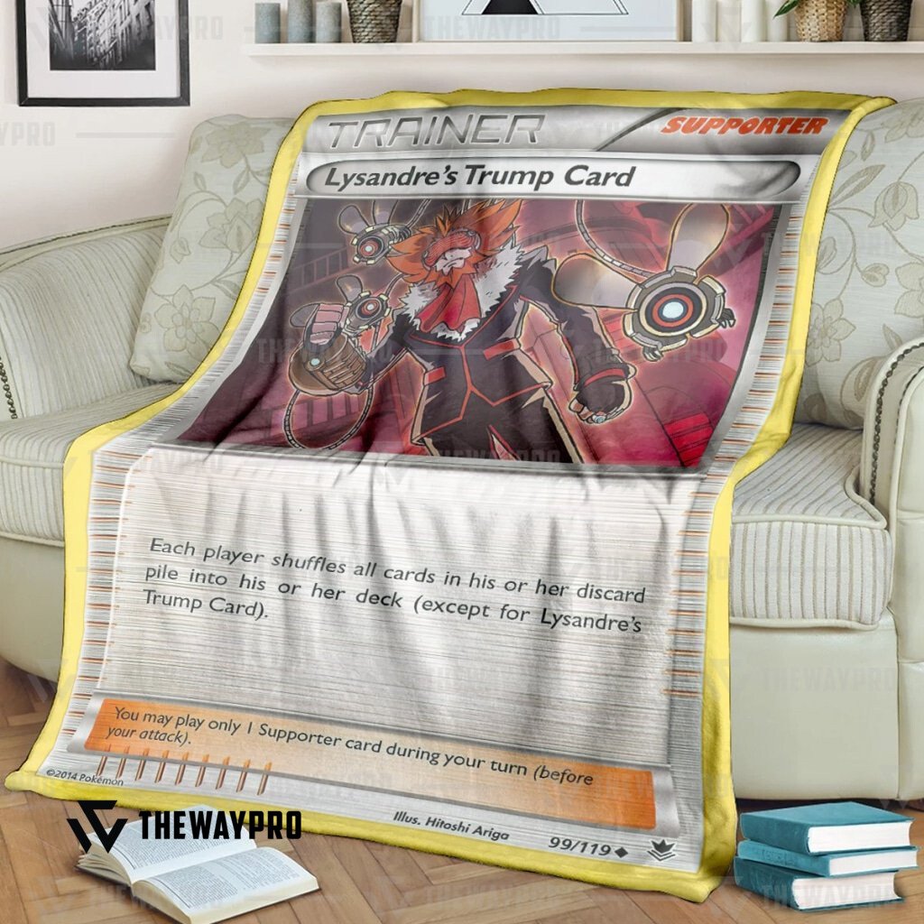 Anime Pokemon Lysandres Trump Card Phantom Forces Custom Soft Blanket Anime Pokemon Lysandres Trump Card Phantom Forces Custom Soft Blanket