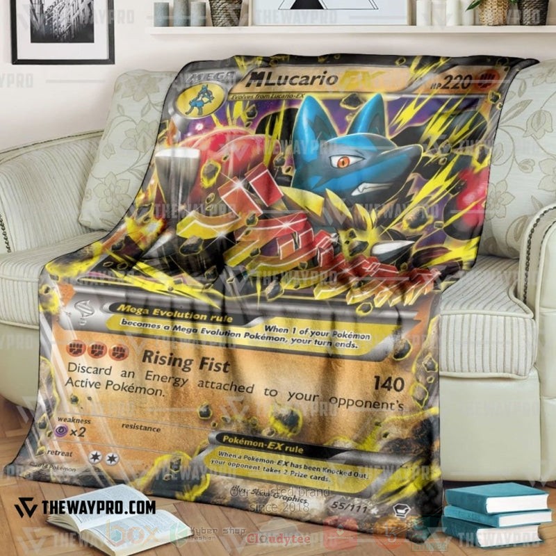 Anime Pokemon M Lucario Ex Blanket 2 Anime Pokemon M Lucario Ex Blanket 2