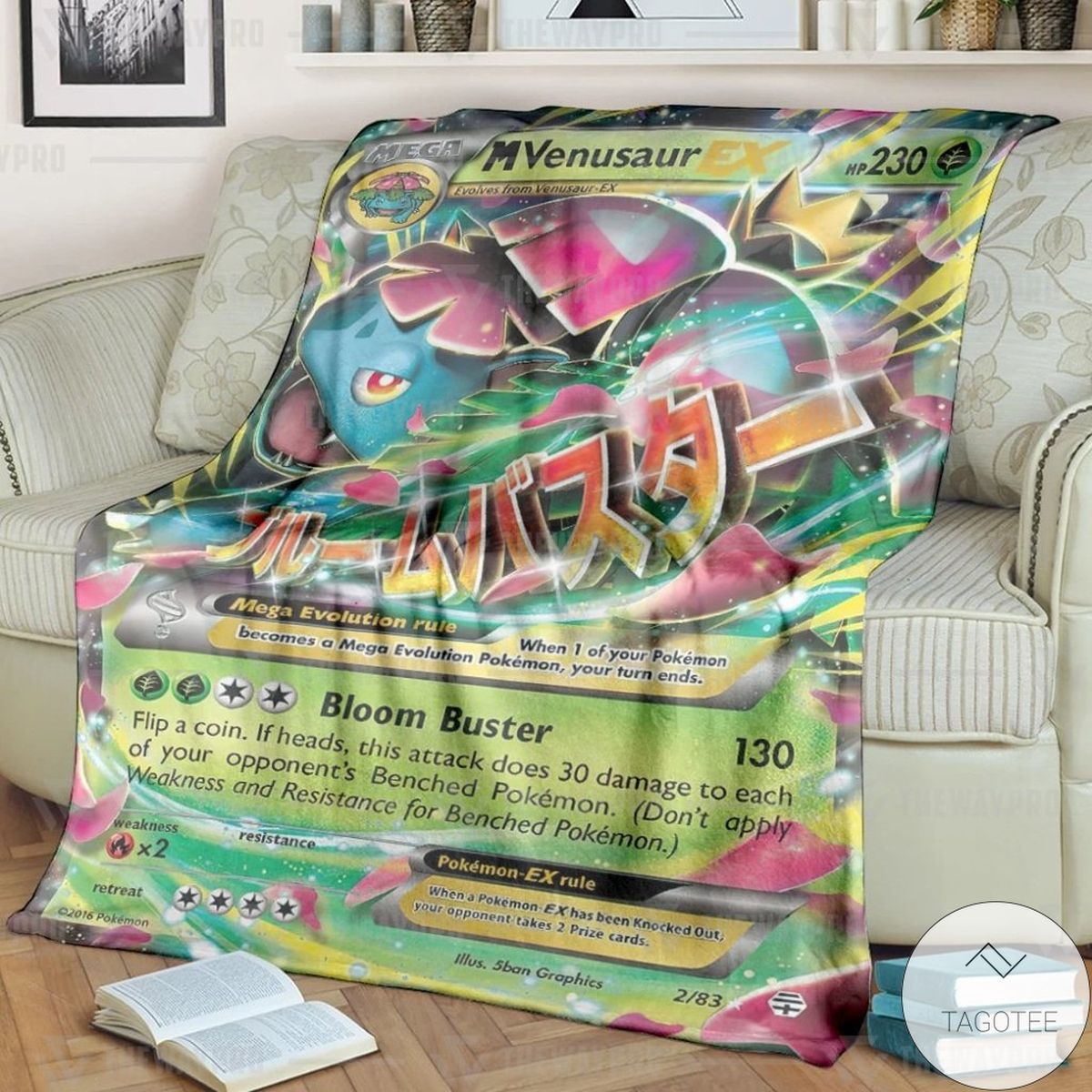 Anime Pokemon M Venusaur Ex Custom Blanket Anime Pokemon M Venusaur Ex Custom Blanket