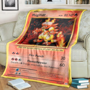Anime Pokemon Magmar Evolutions Full Print Soft Blanket