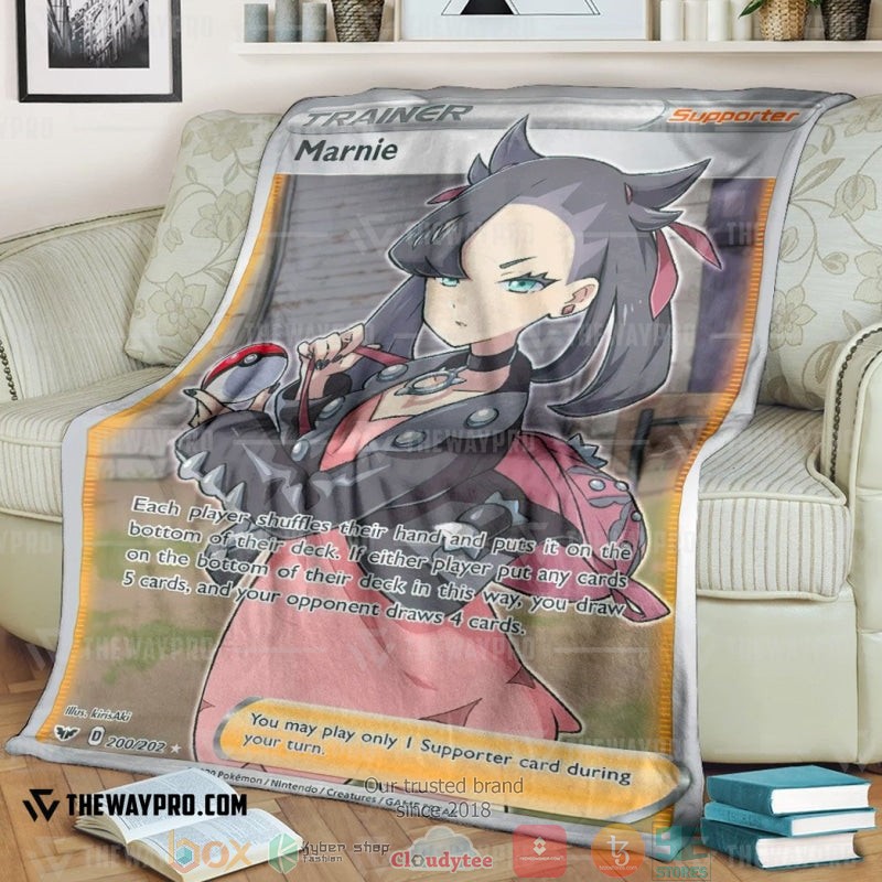 Anime Pokemon Marnie Trainer Soft Blanket Anime Pokemon Marnie Trainer Soft Blanket