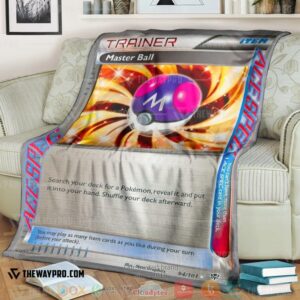 Anime Pokemon Master Ball Trainer Soft Blanket 2