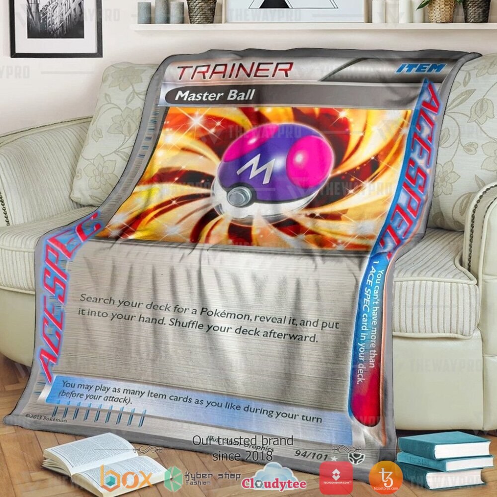 Anime Pokemon Master Ball Trainer Soft Blanket Anime Pokemon Master Ball Trainer Soft Blanket