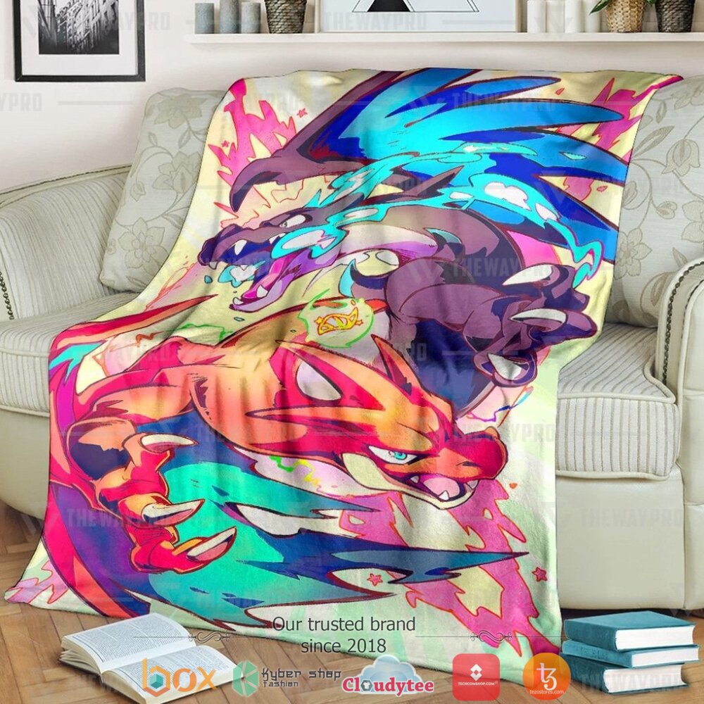 Anime Pokemon Mega Charizard Xy Soft Blanket Anime Pokemon Mega Charizard Xy Soft Blanket