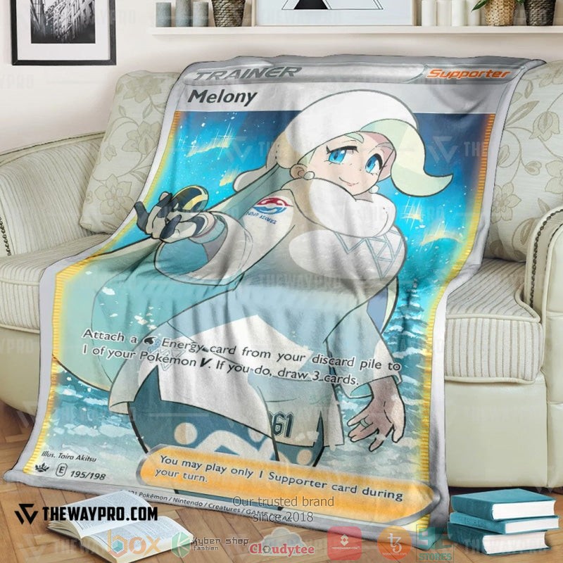 Anime Pokemon Melony Trainer Soft Blanket Anime Pokemon Melony Trainer Soft Blanket