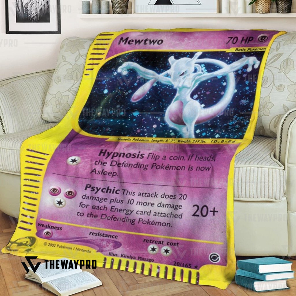 Anime Pokemon Mewtwo Expedition Custom Soft Blanket Anime Pokemon Mewtwo Expedition Custom Soft Blanket
