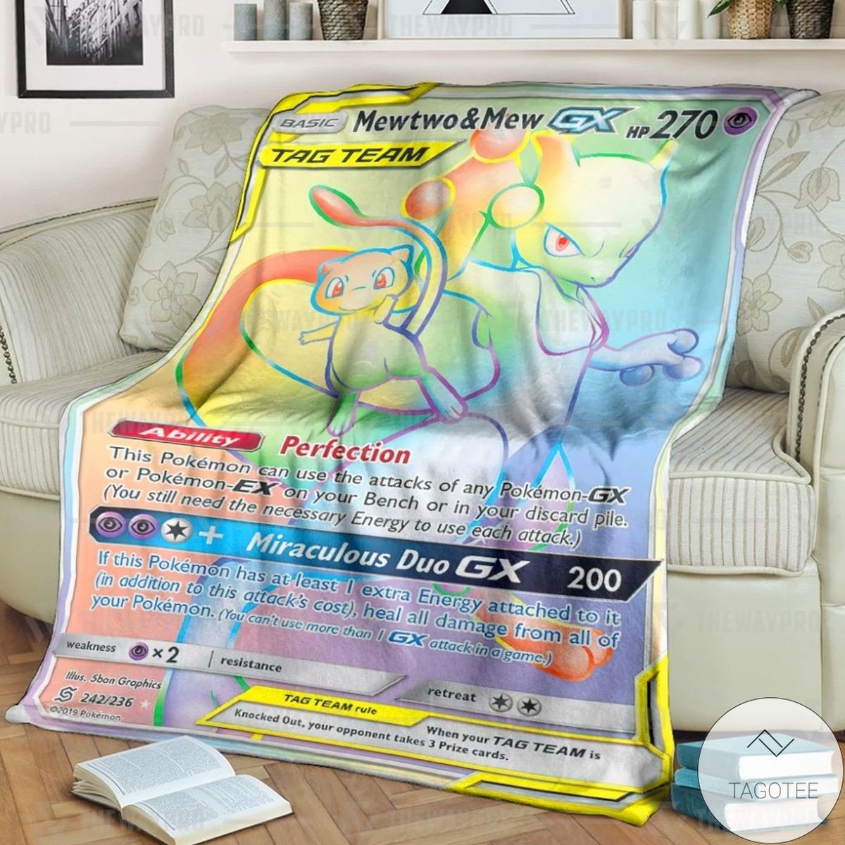 Anime Pokemon Mewtwo Mew Gx Custom Blanket Anime Pokemon Mewtwo Mew Gx Custom Blanket